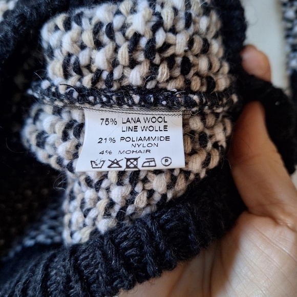 Baroni Made in Italy Womens Wool Blend 3/4 Length Sleeve Knit Sweater Size M - Picture 5 of 7